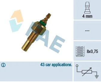 Датчик температури охолоджуючої рідини (вир-во) FAE 32170 (фото 1)