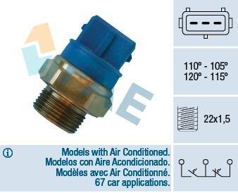 Термовимикач, вентилятор радіатора FAE 38330