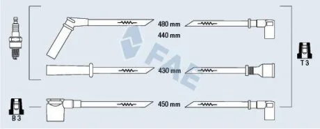 Провода зажигания (вир-во) FAE 83561