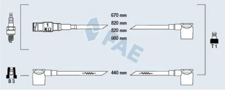 Провода зажигания (вир-во) FAE 83990