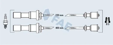 Провода зажигания (вир-во) FAE 85393