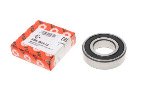 Подшипник шариковый 6206 2RSR C3 FAG 6206-2RSR-C3