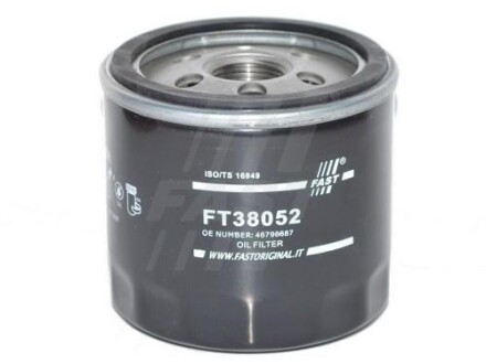 Фільтр масляний 1.6MPI 16V,1.9JTD 8V,1.9JTD 16V,2.4JTD 10V,1.9JTDM 16V Fiat Doblo 00-09, Fiat Punto 03-10, Alfa Romeo 156 97-07 FAST FT38052