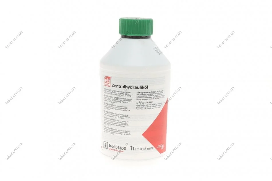 Масло гидравлическое Минеральное Hydraulic fluid зелёное 1 л FEBI BILSTEIN 06162 (фото 1)