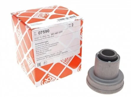 Сайлентблок рычага двусторонний на передний мост (сверху) FEBI BILSTEIN 07590