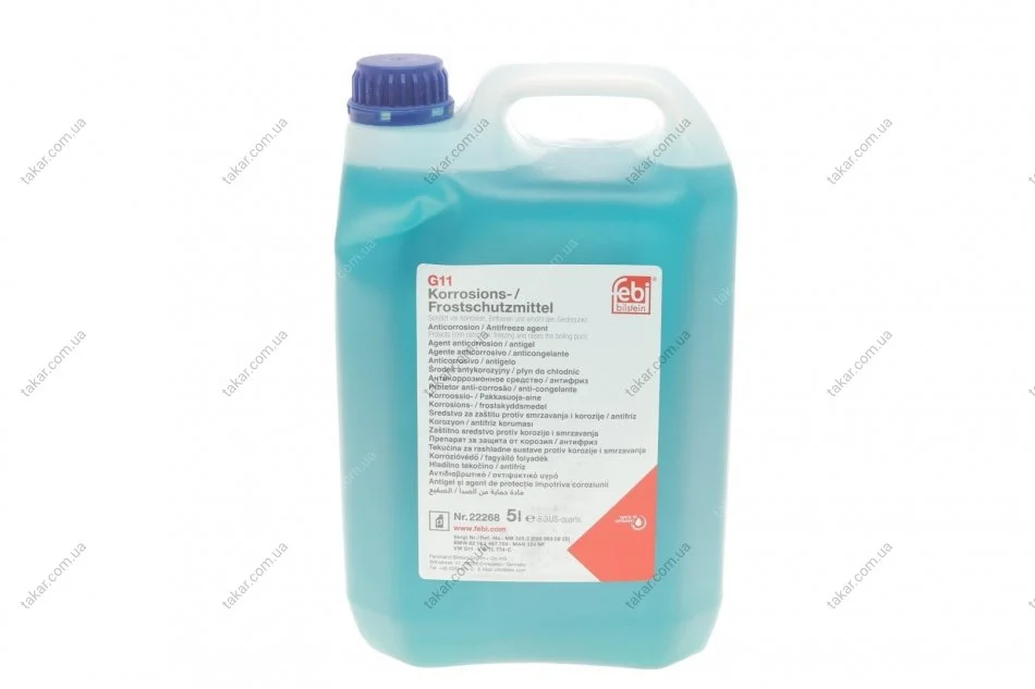 Антифриз-концентрат синій -80 °C, G11, 5 л FEBI BILSTEIN 22268 (фото 1)