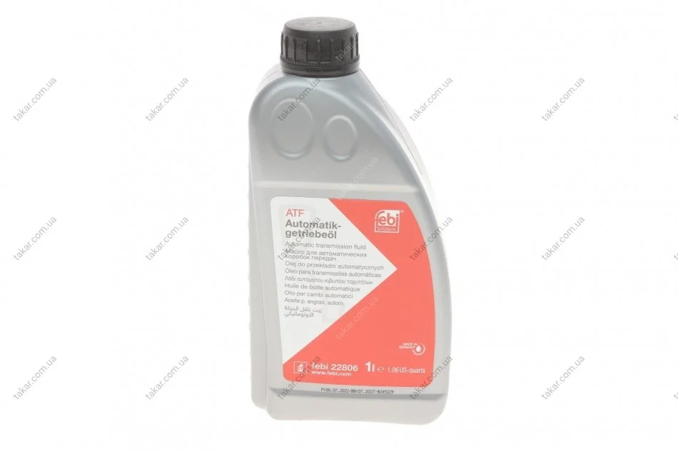 Трансмісійна олива 1 л АКПП,ГУР Синтетичне червоне FEBI BILSTEIN 22806 (фото 1)