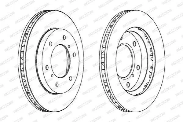 Диск тормозной FERODO DDF1384C (фото 1)