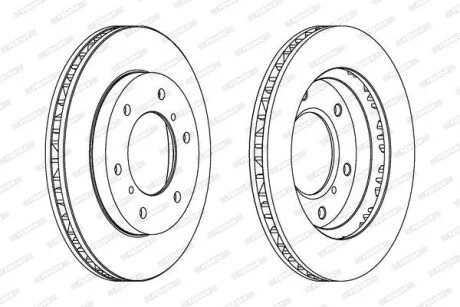 Диск тормозной FERODO DDF1384C