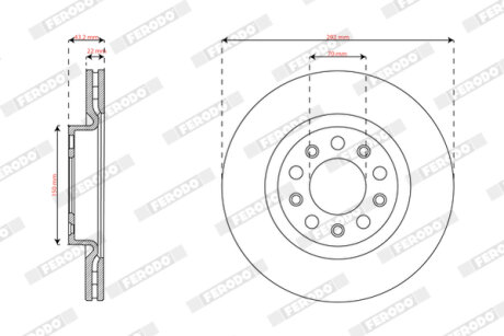 Тормозной диск FERODO DDF3085C