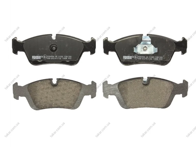 Тормозные колодки передние дисковые FERODO FDB1300 (фото 1)
