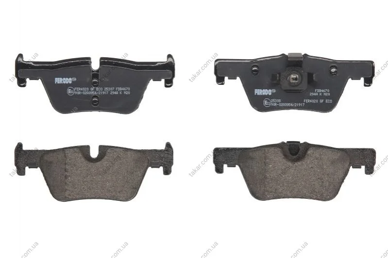 Тормозные колодки задние дисковые FERODO FDB4670 (фото 1)