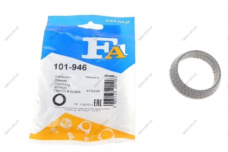 Прокладання вихлопної труби Fischer Automotive One (FA1) 101-946 (фото 1)