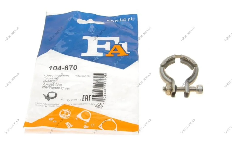 Хомут-затискач металевий Fischer Automotive One (FA1) 104-870 (фото 1)