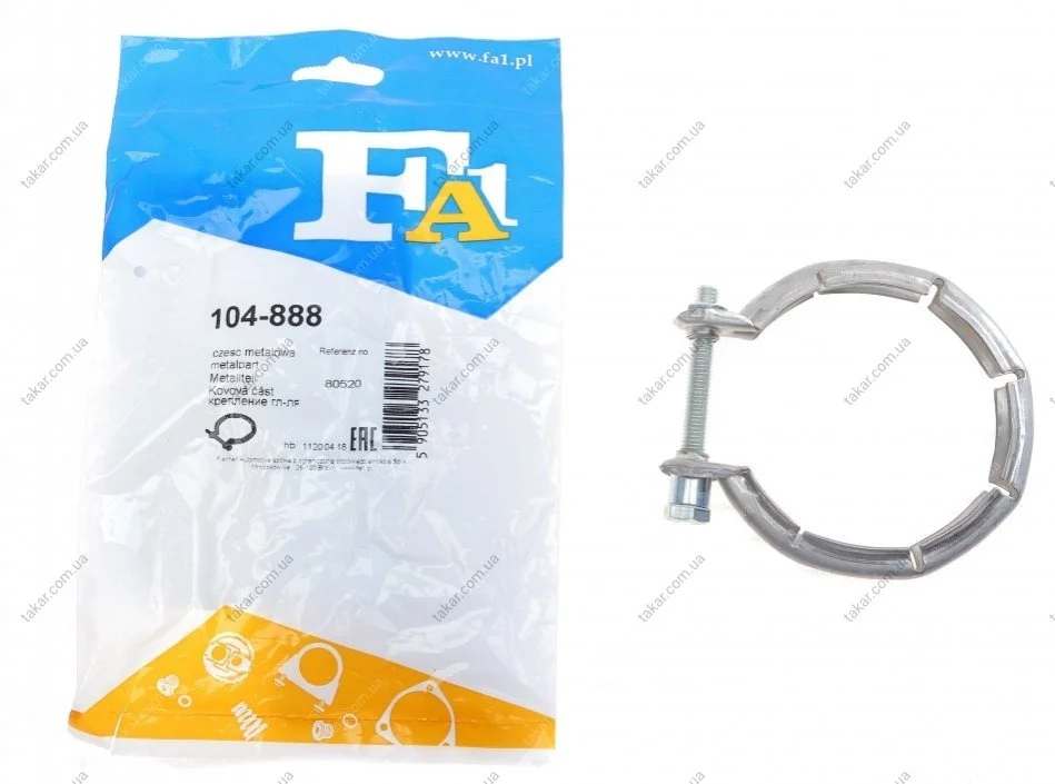 Хомут-затискач металевий Fischer Automotive One (FA1) 104-888 (фото 1)