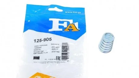 Пружина OPEL вихл. сист. (вір-во Fischer) Fischer Automotive One (FA1) 125-905