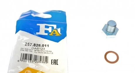 Пробка поддона + уплотнитель FA1 Fischer Automotive One (FA1) 257.828.011