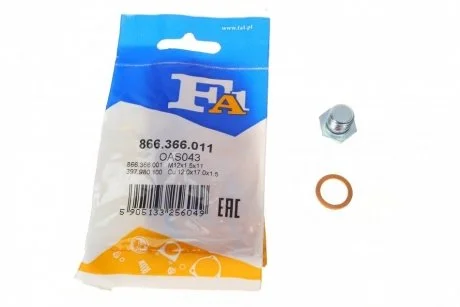 Пробка поддона + уплотнитель FA1 Fischer Automotive One (FA1) 866.366.011