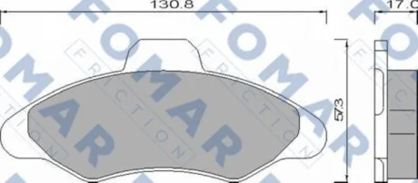 Тормозные колодки передние дисковые FOMAR FO 432481
