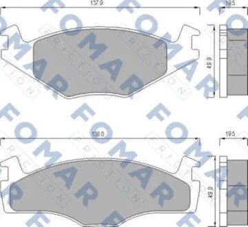 Тормозные колодки передние дисковые FOMAR FO 436681