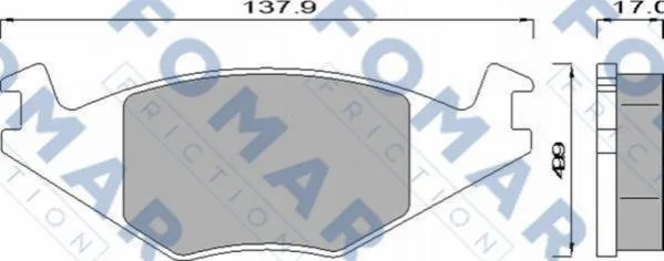 Гальмівні колодки передні дискові FOMAR FO 436881 (фото 1)