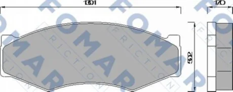 Тормозные колодки передние дисковые FOMAR FO 441581