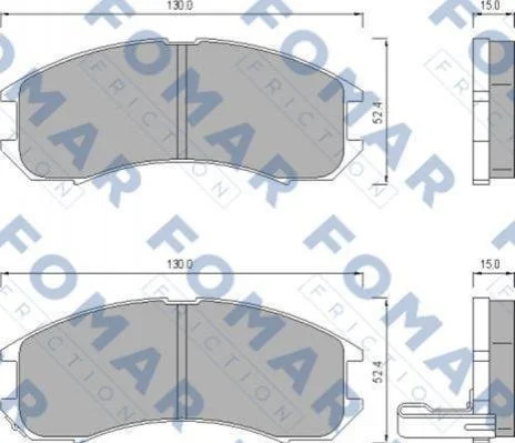 Тормозные колодки передние дисковые FOMAR FO 445081 (фото 1)