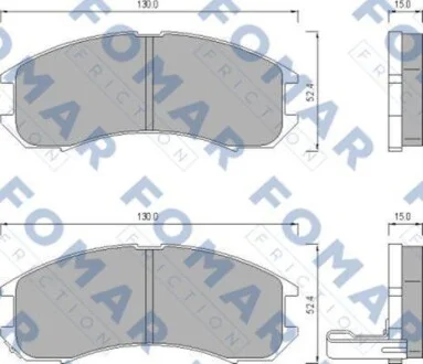 Тормозные колодки передние дисковые FOMAR FO 445081