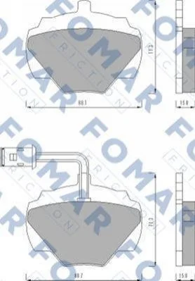 Гальмівні колодки дискові FOMAR FO 446081 (фото 1)