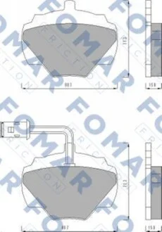 Тормозные колодки дисковые FOMAR FO 446081