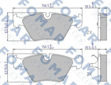 Гальмівні колодки передні дискові FOMAR FO 449481