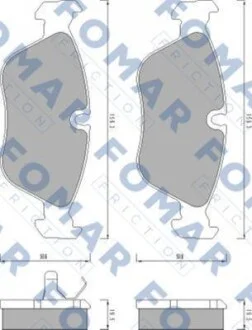 Тормозные колодки передние дисковые FOMAR FO 457481