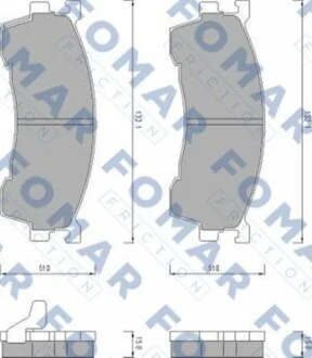 Тормозные колодки передние дисковые FOMAR FO 459481