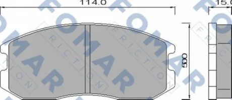 Тормозные колодки передние дисковые FOMAR FO 460181