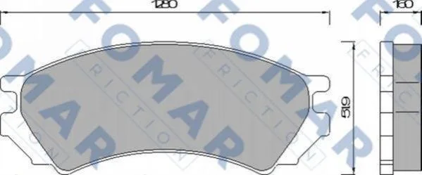 Гальмівні колодки передні дискові FOMAR FO 461881 (фото 1)