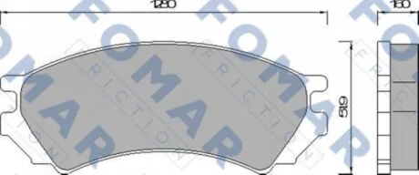Гальмівні колодки передні дискові FOMAR FO 461881