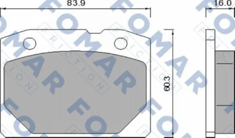 Гальмівні колодки передні дискові FOMAR FO 465686