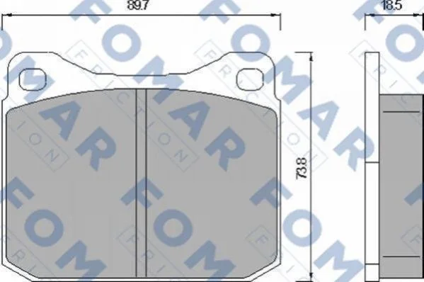 Гальмівні колодки передні дискові FOMAR FO 467883 (фото 1)