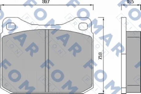 Гальмівні колодки передні дискові FOMAR FO 467883