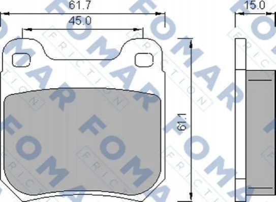 Тормозные колодки дисковые FOMAR FO 468781 (фото 1)