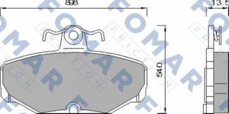 Гальмівні колодки дискові FOMAR FO 468981