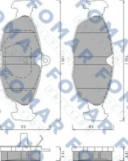 Тормозные колодки передние дисковые FOMAR FO 470081