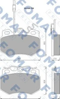 Гальмівні колодки передні дискові FOMAR FO 474481