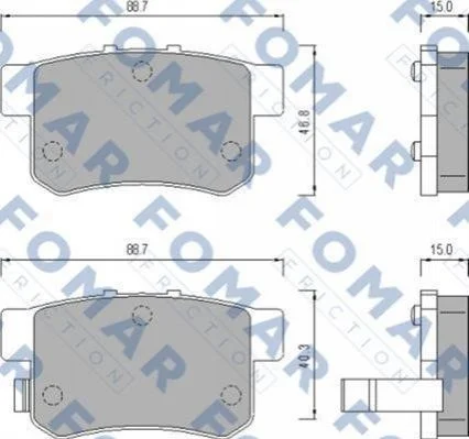 Гальмівні колодки дискові FOMAR FO 475181 (фото 1)