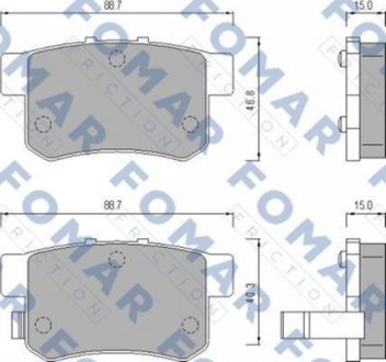 Колодки гальмівні дискові FOMAR FO 475181 (фото 1)