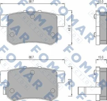 Тормозные колодки дисковые FOMAR FO 475181