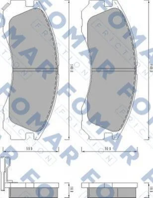 Гальмівні колодки передні дискові FOMAR FO 478081 (фото 1)