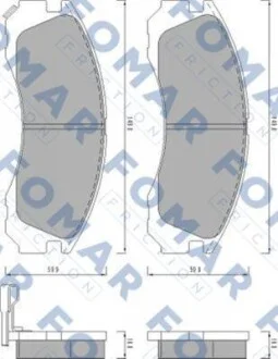 Тормозные колодки передние дисковые FOMAR FO 478081