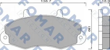 Гальмівні колодки передні дискові FOMAR FO 483781