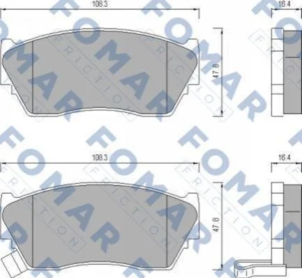 Тормозные колодки передние дисковые FOMAR FO 484081 (фото 1)